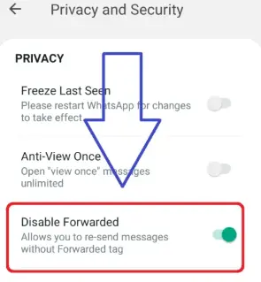 Disable Forward Tag